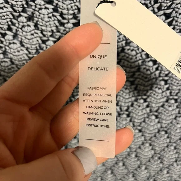 NWT Chico's Blue Knit Openwork Pull Over Sweater-Chico’s Size 2 - Picture 4 of 8